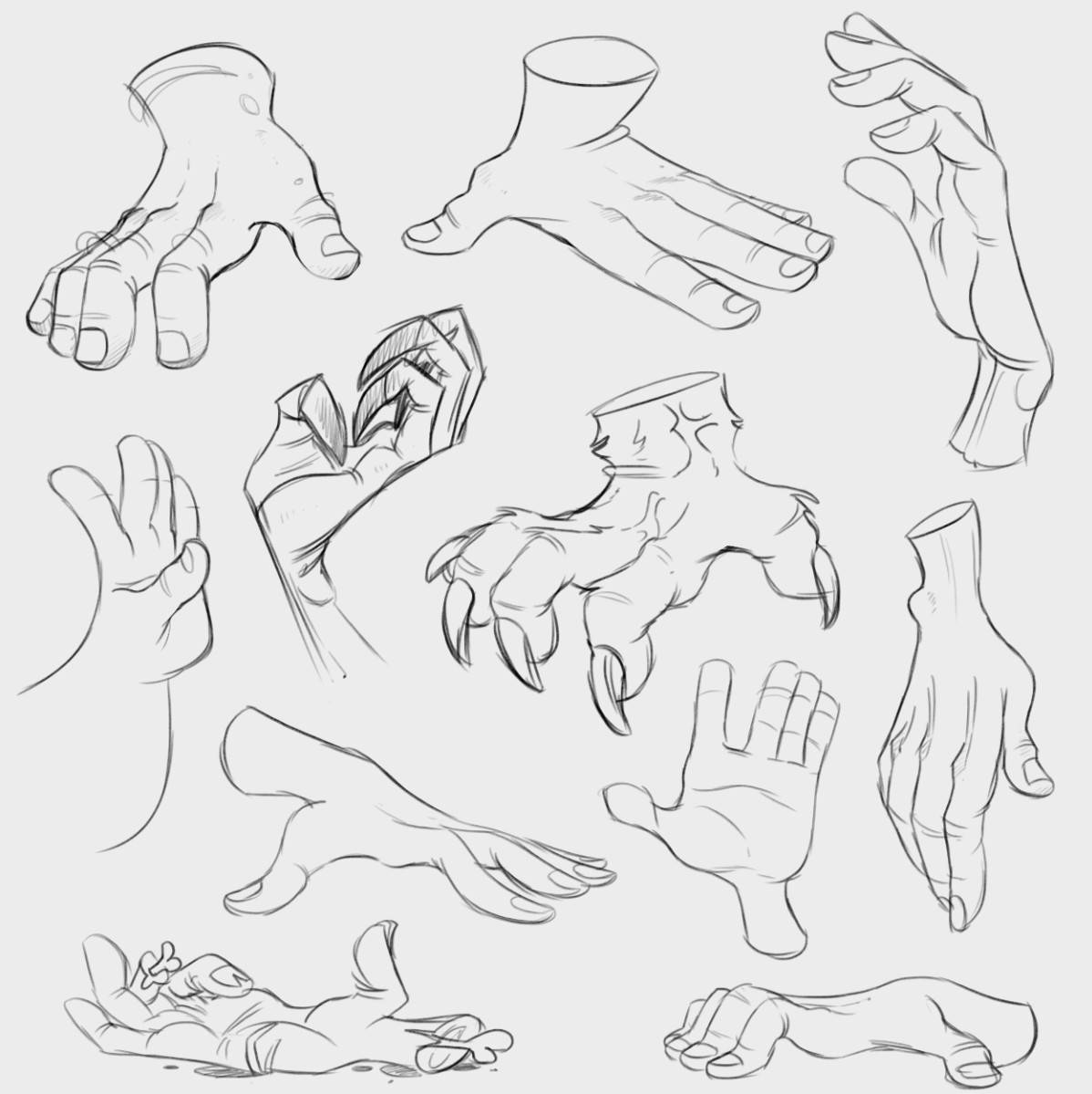 Стилистика рисования рук