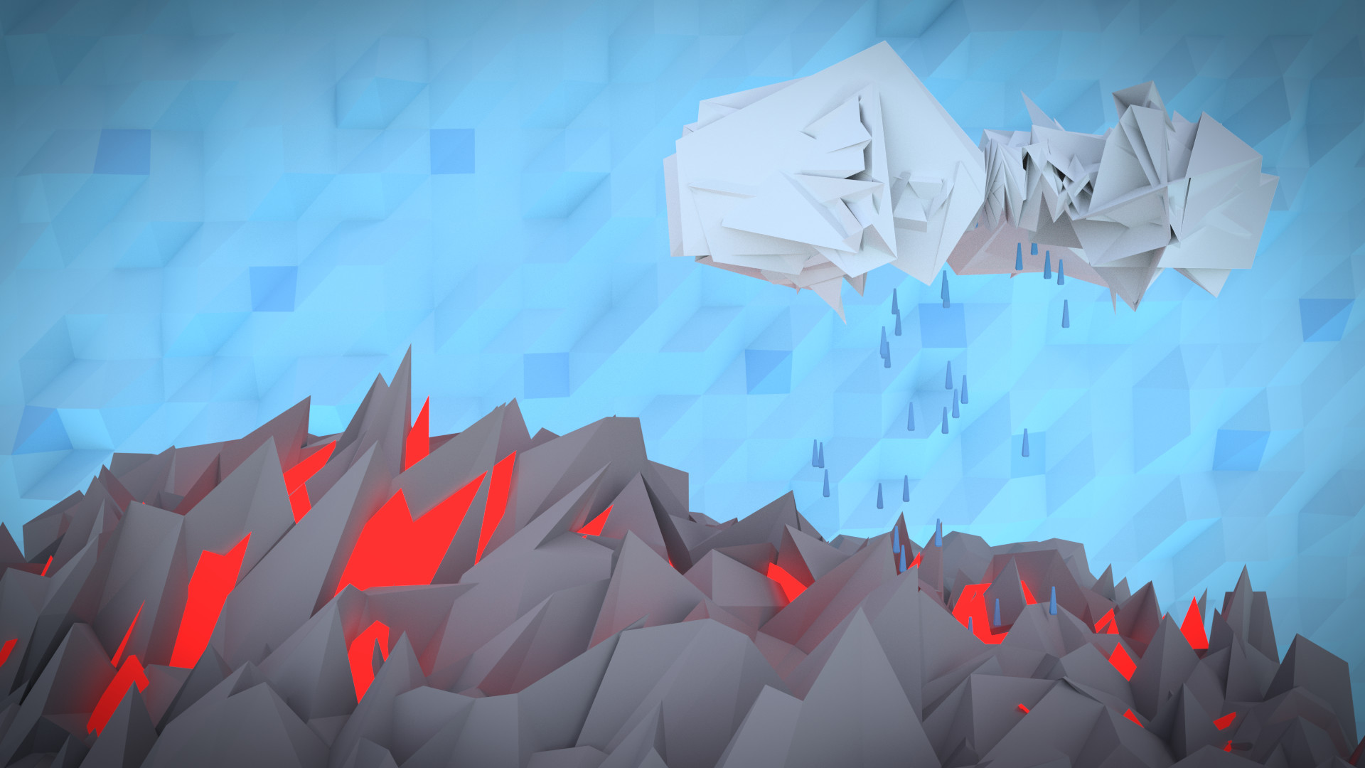 Leiden Quelch Abstract Low Poly Glitch Landscape