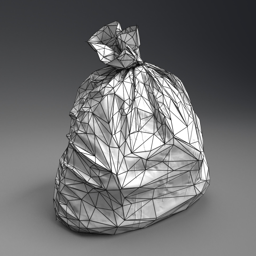 silver trash bags