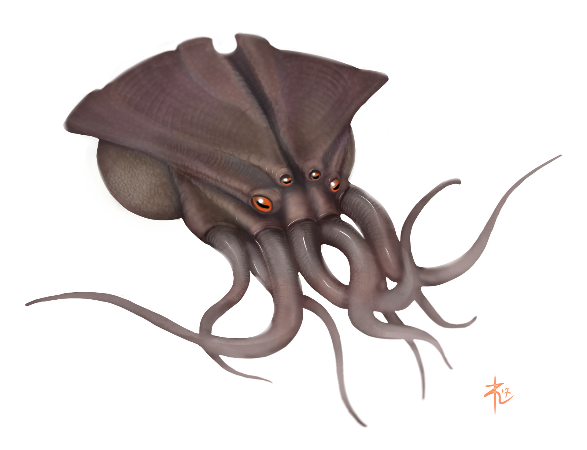 Artstation Alien Octopus Sci Fi Aldo Calaveras