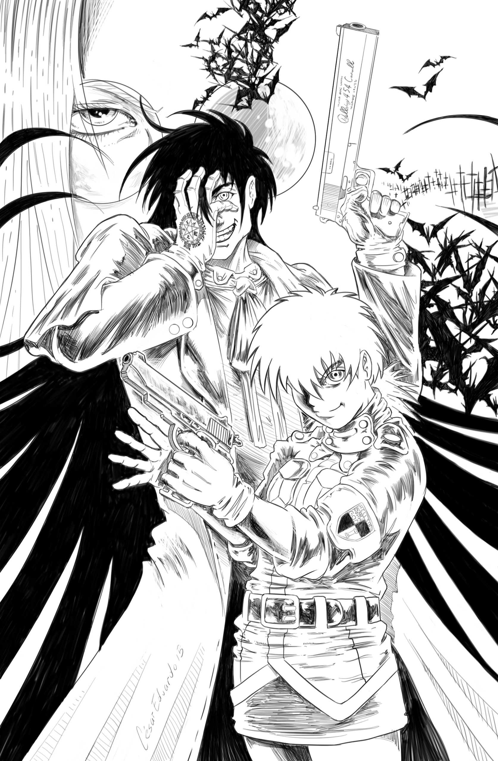 Artstation Hellsing Fan Art Cesar Eduardo