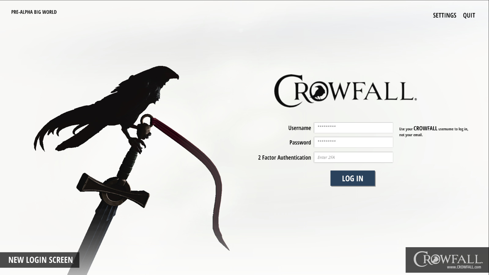 Alpha ui. CROWNFALL.