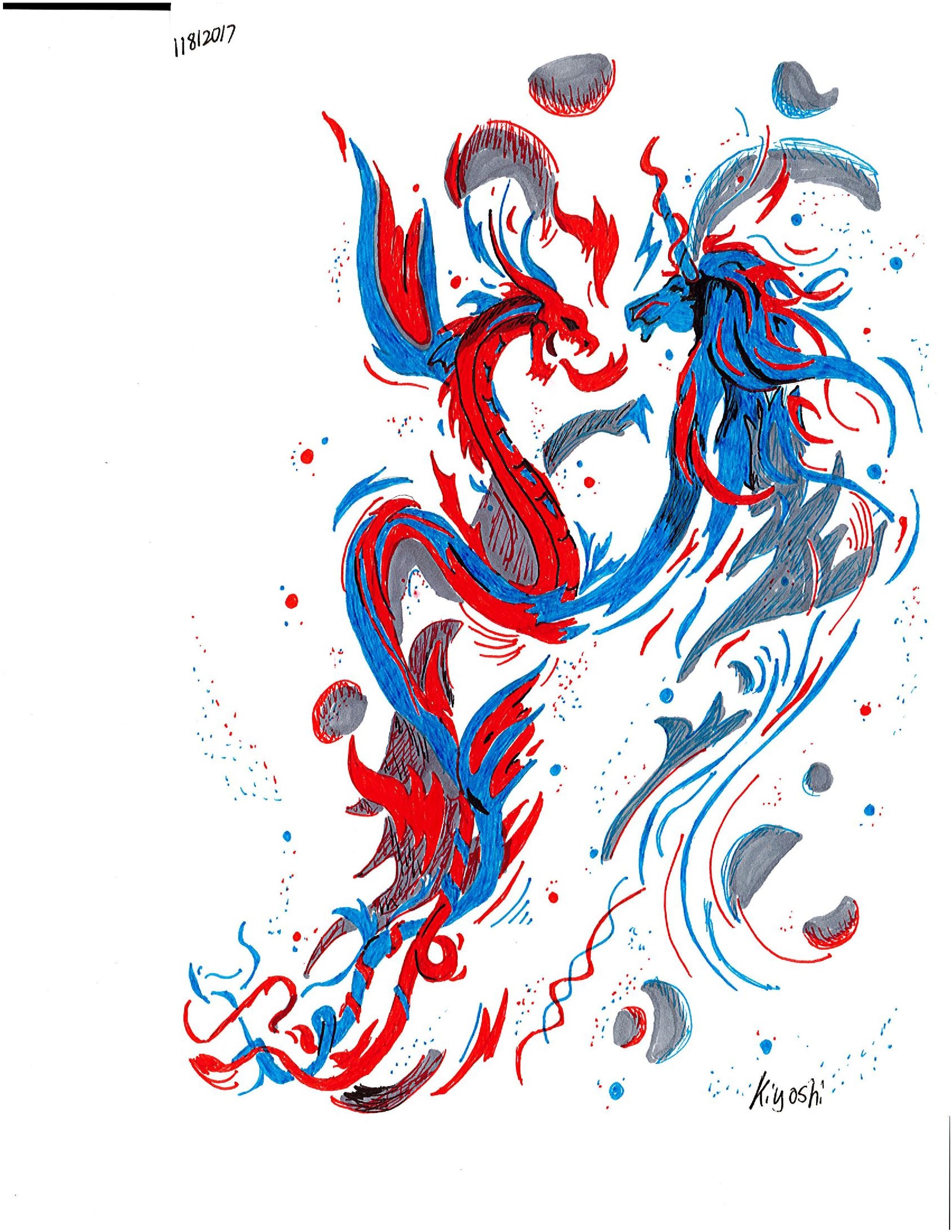 Fire And Ice Dragon Tattoos