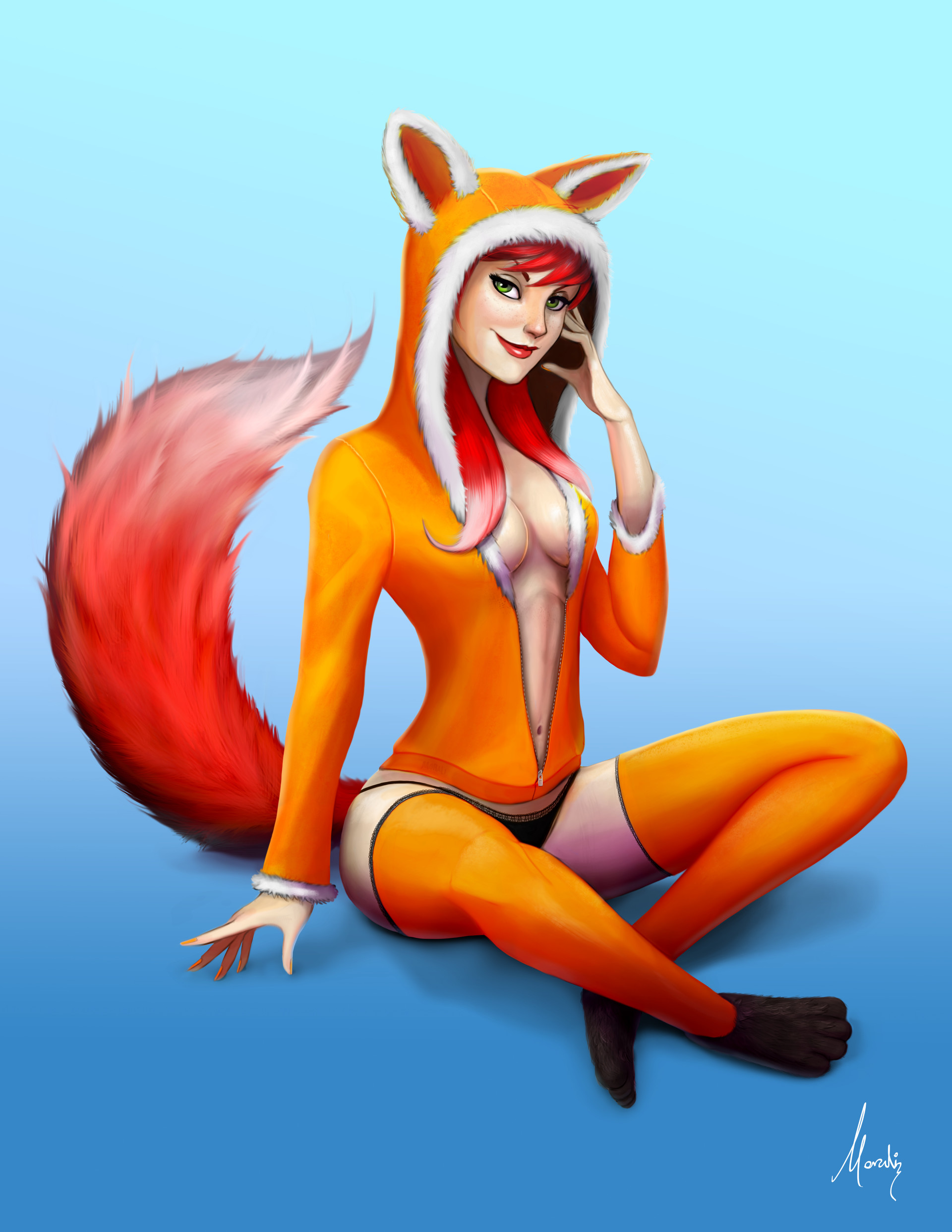 probabilidad Para aumentar Préstamo de dinero ArtStation - Sexy animal friends: Fox