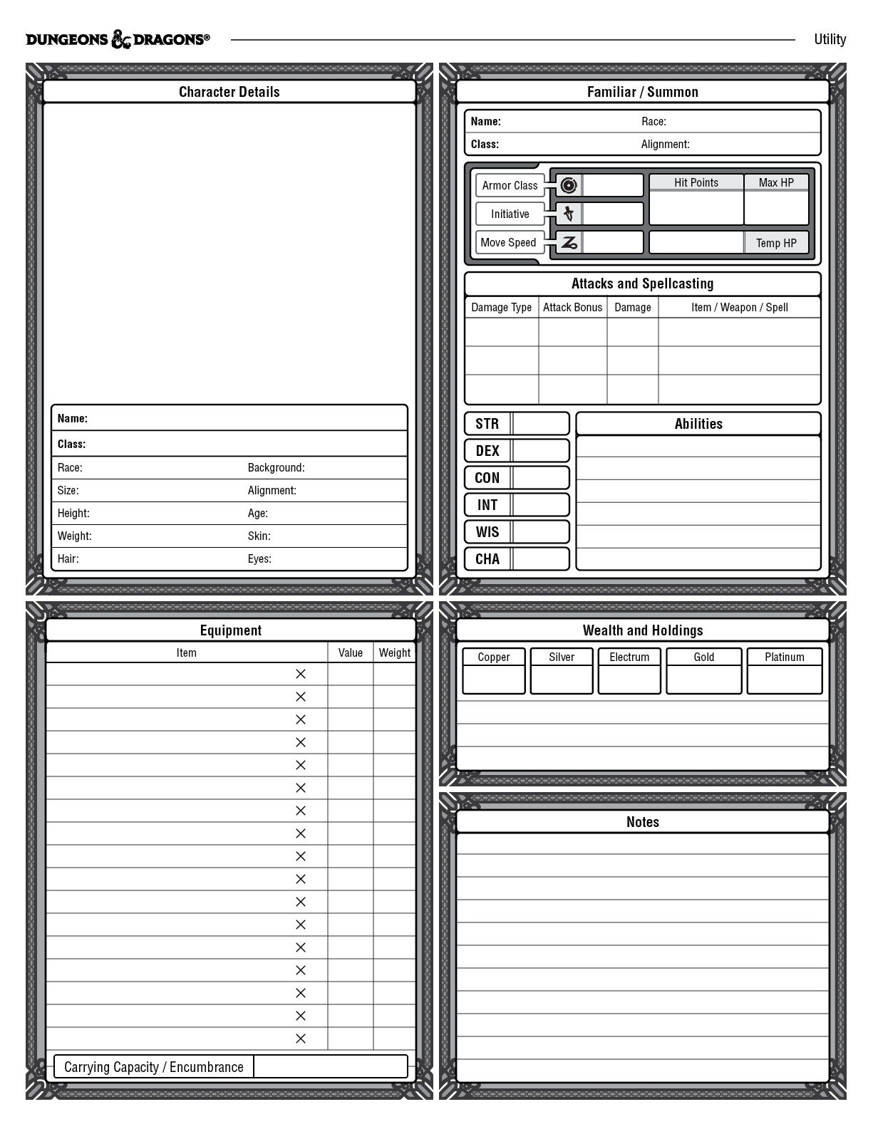 William Lu - Character Sheet for D&D 5th Edition