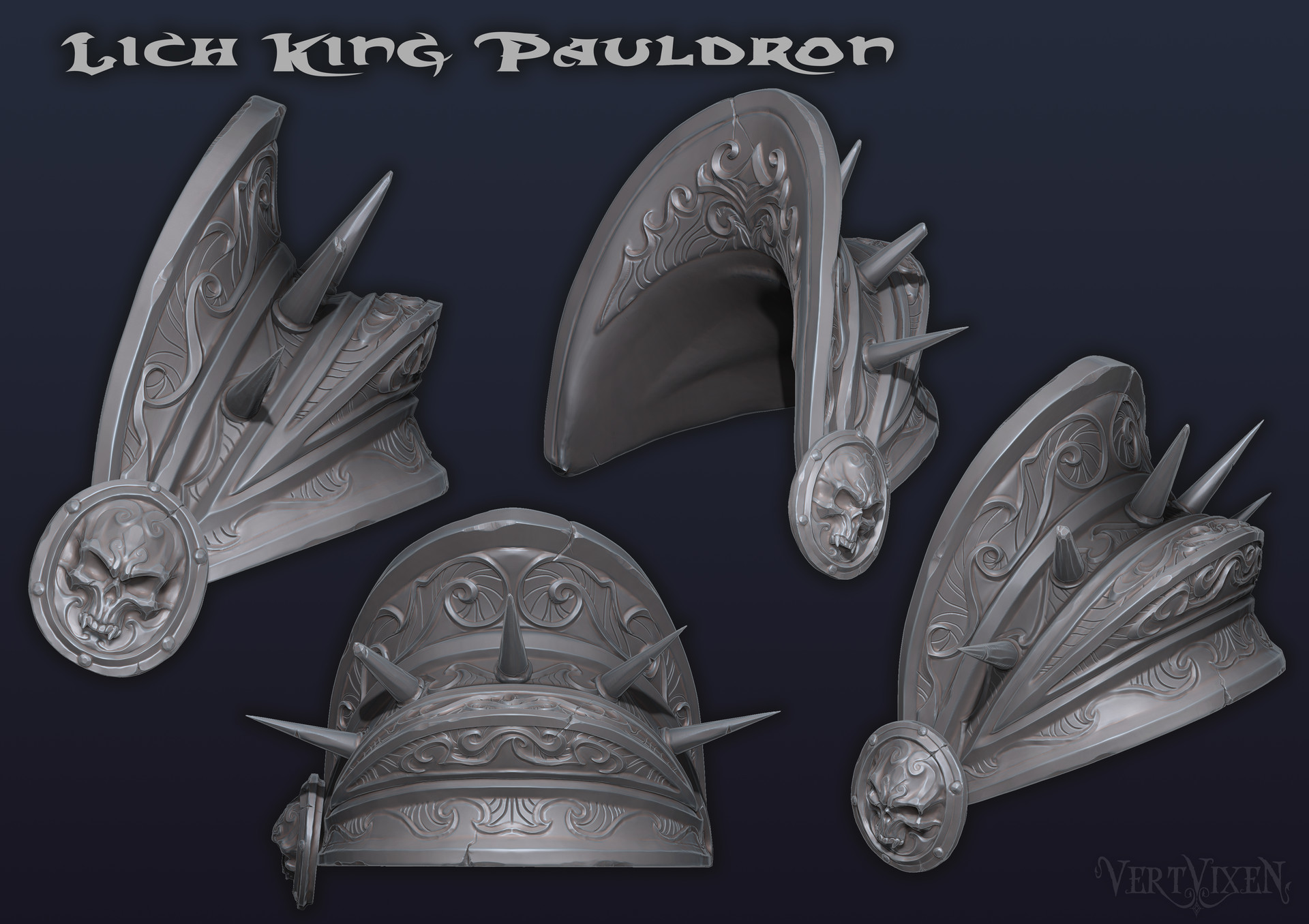Artstation World Of Warcraft Lich King Armor For Print Alicia