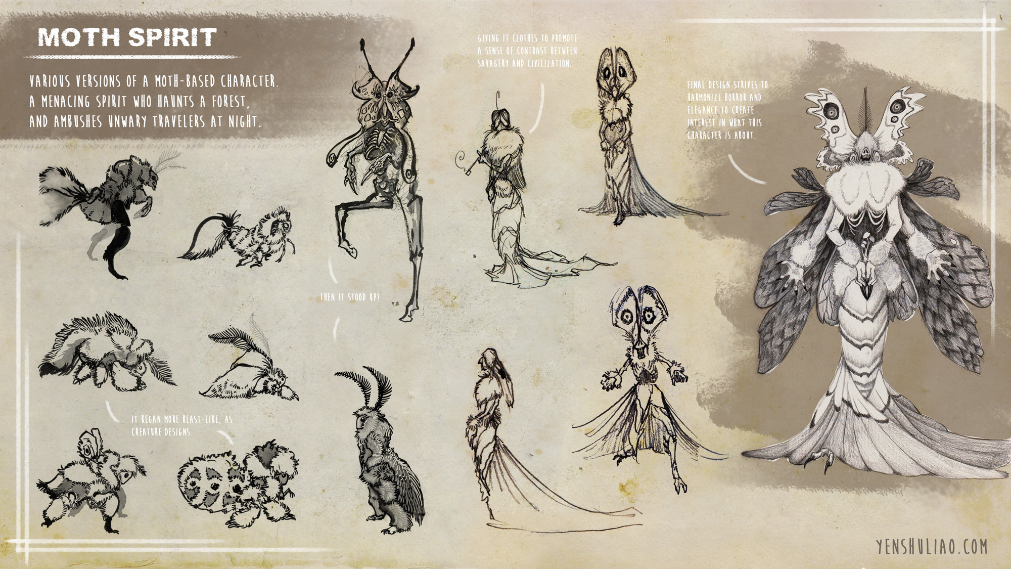 Art of Yen - Menacing Moth Monster