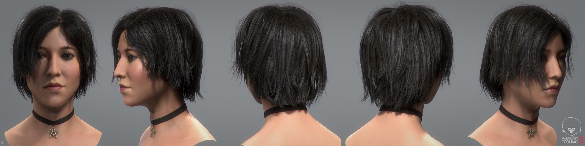 Realtime Asian girl hair Marmoset tutorial by Mahabir Singh HARDSURFACE TUTORIALS IN DETAIL MARMOSET TUTORIALS