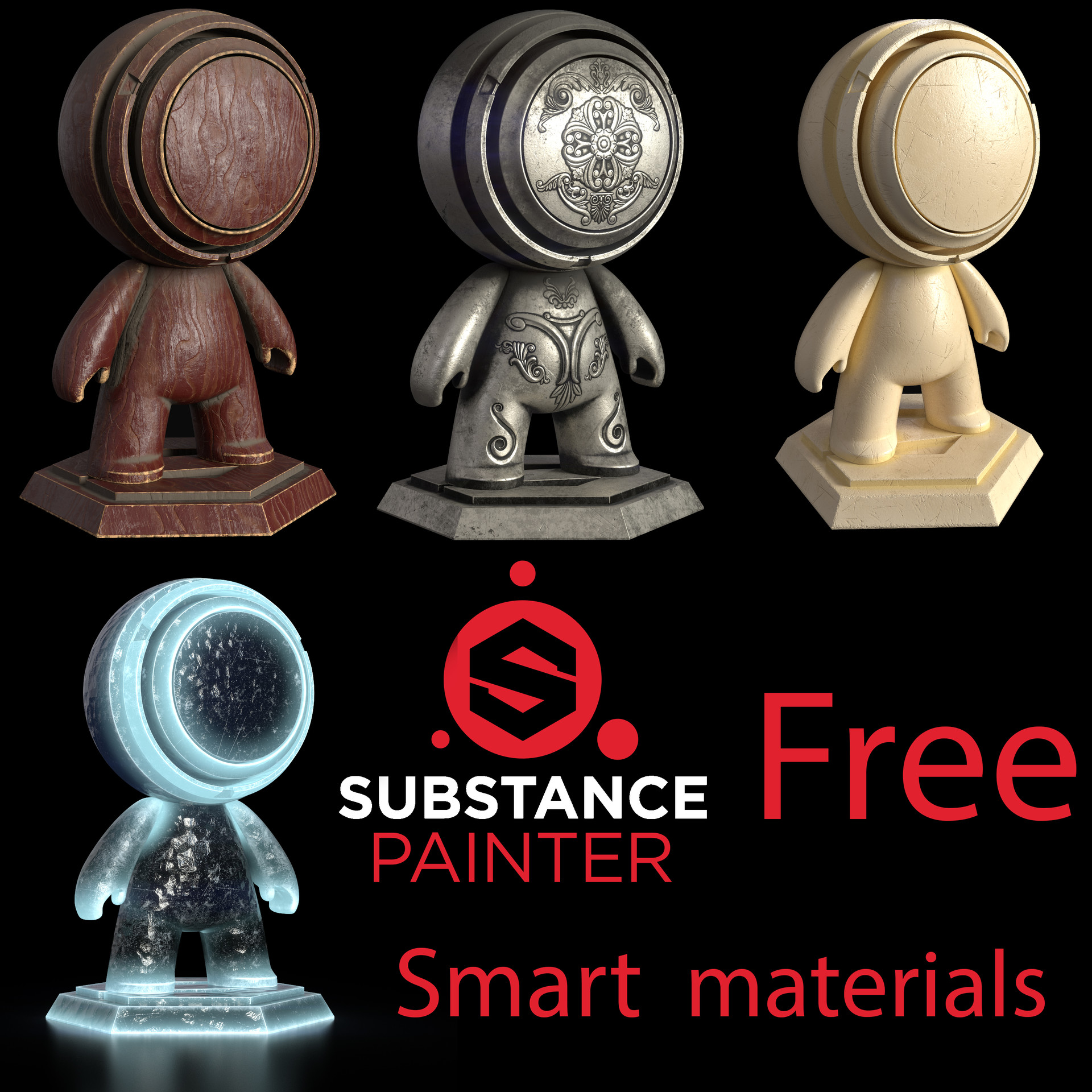 Artstation Sp Free Materials Pack Aleksey Kudryavtsev