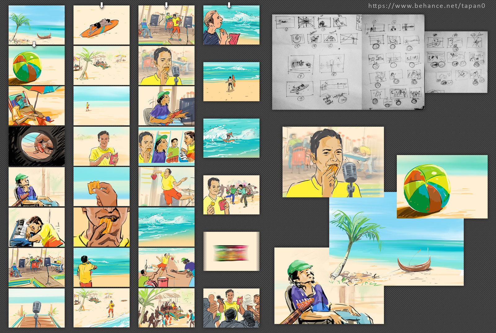 Storyboard sketch for TVC, Commissioned by film maker Mahathir Spondon