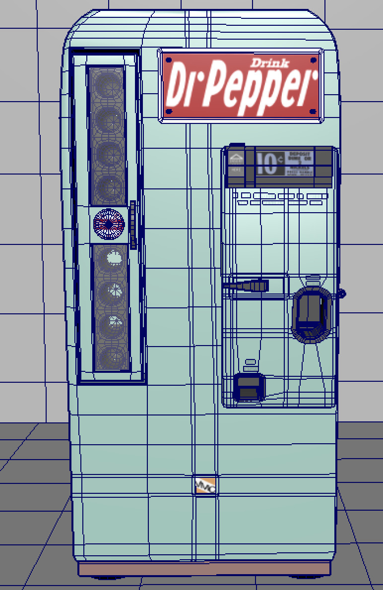 ArtStation - Vintage Vending Machine (7Up/Dr Pepper)