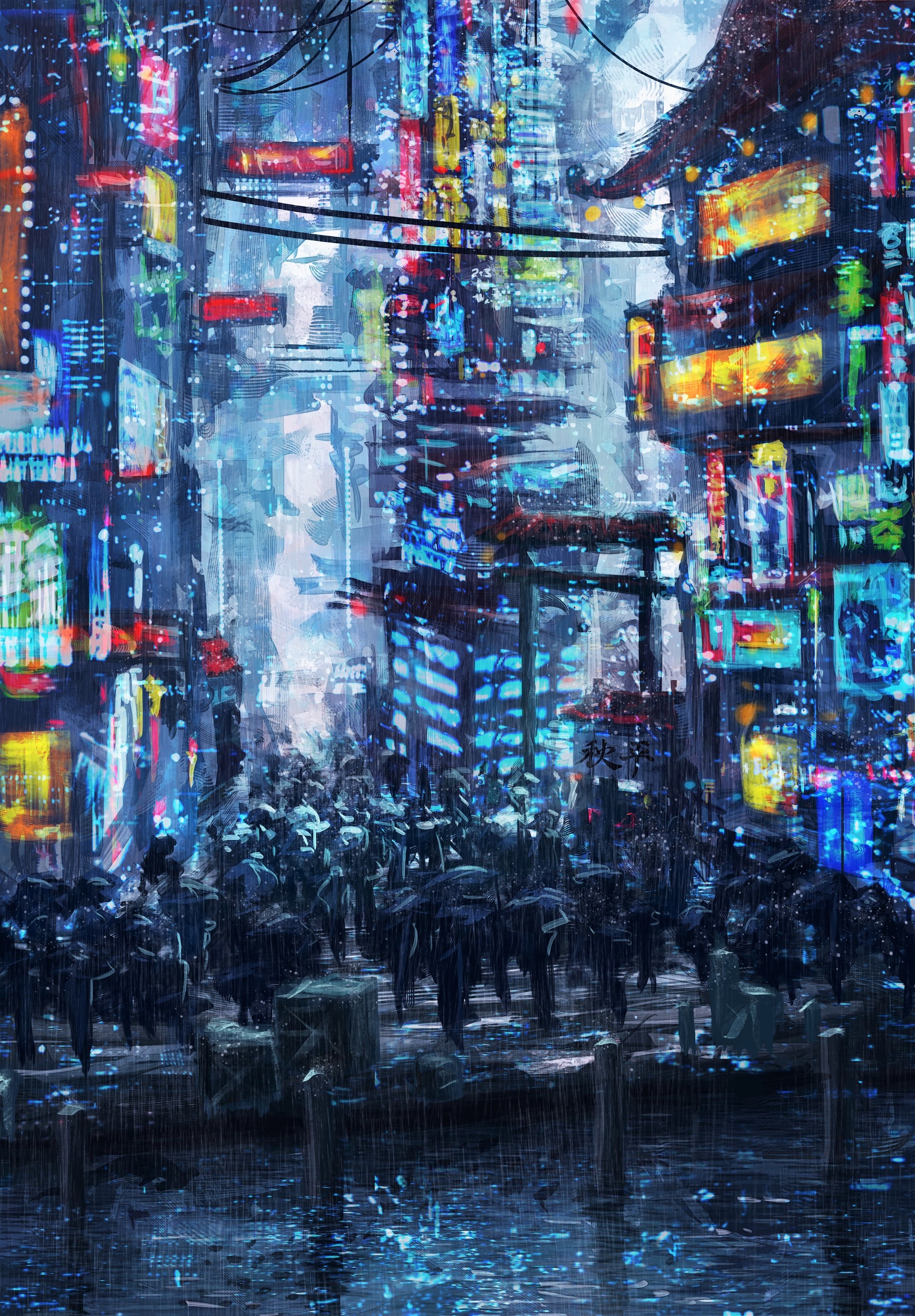 ArtStation - Cyberpunk Mobile phone wallpaper