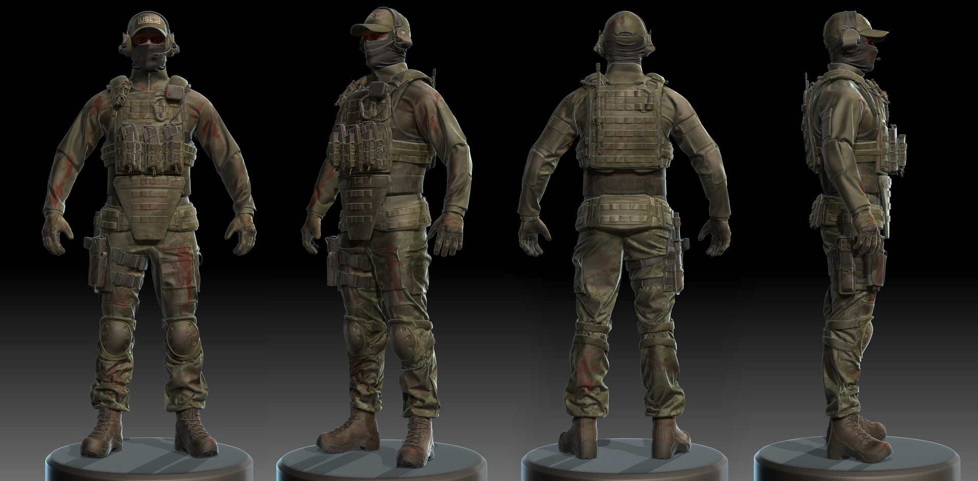 Artstation Escape From Tarkov Usec Cloth Sculpting Texturing Face Resculpting For Portfolio Elena Balareva