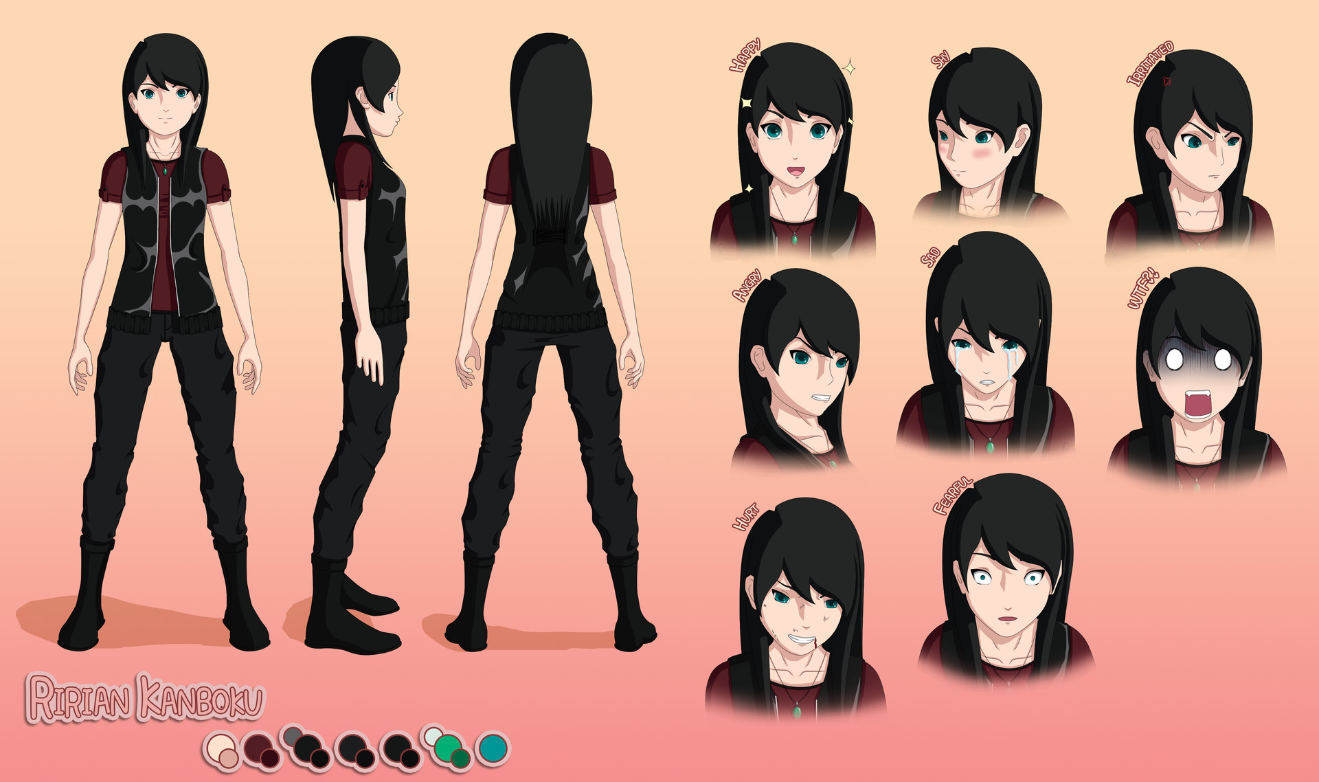 Artstation Character Sheet Ririan Kanboku Lillian Bush