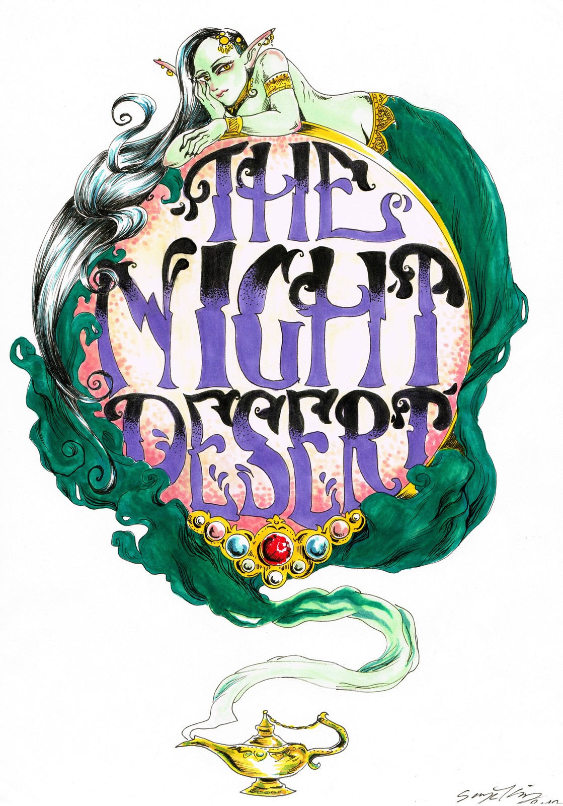 The Night Desert: Genie title art