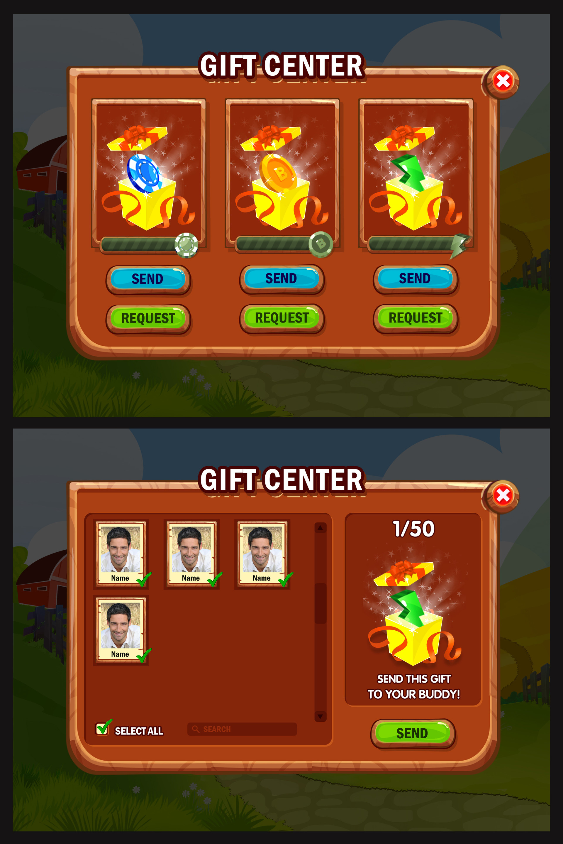 Game pop up