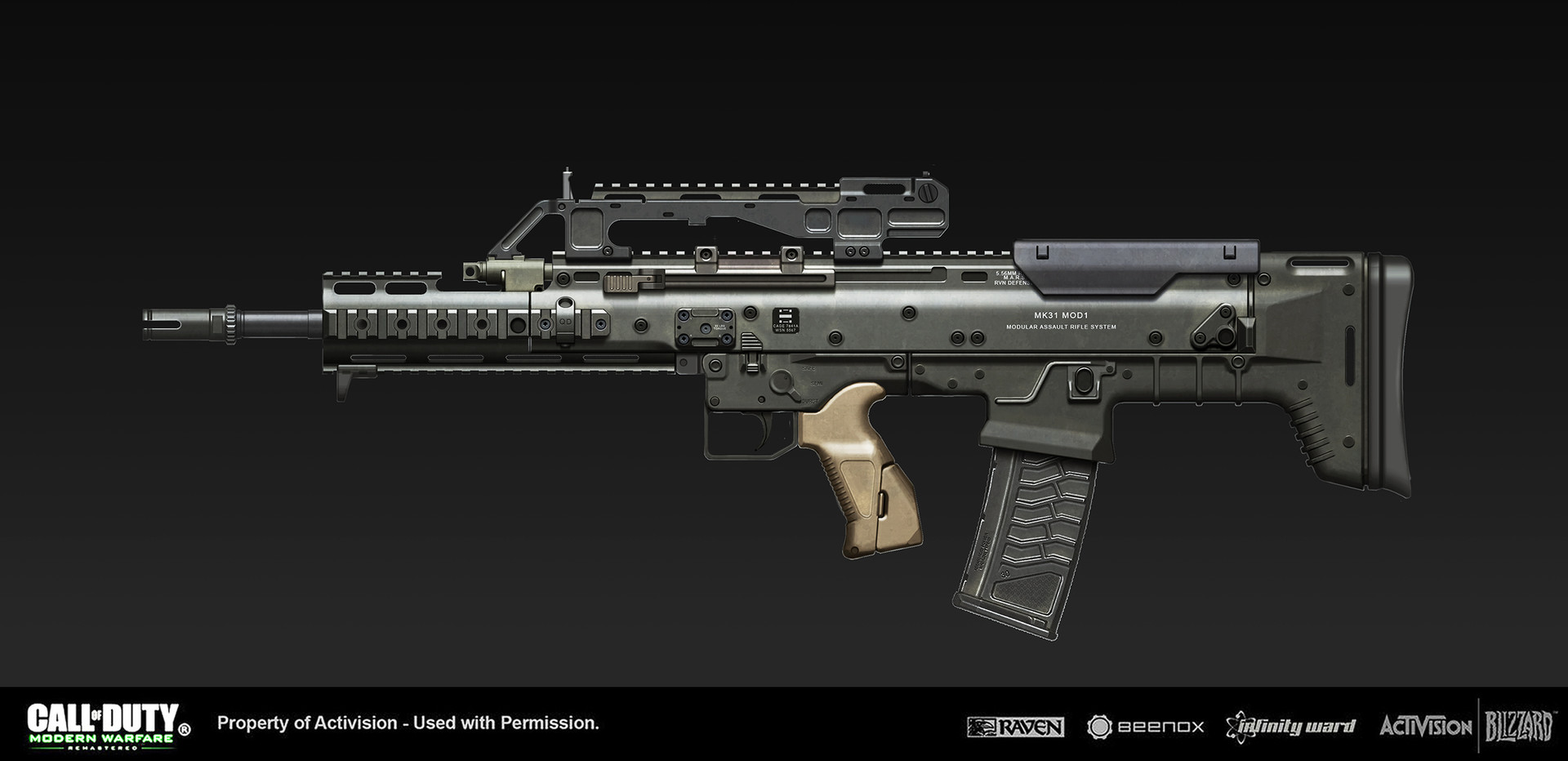 Artstation Weapon Concept For Call Of Duty Modern Warfare Remastered Bos14 Assault Rifle Rick Zeng