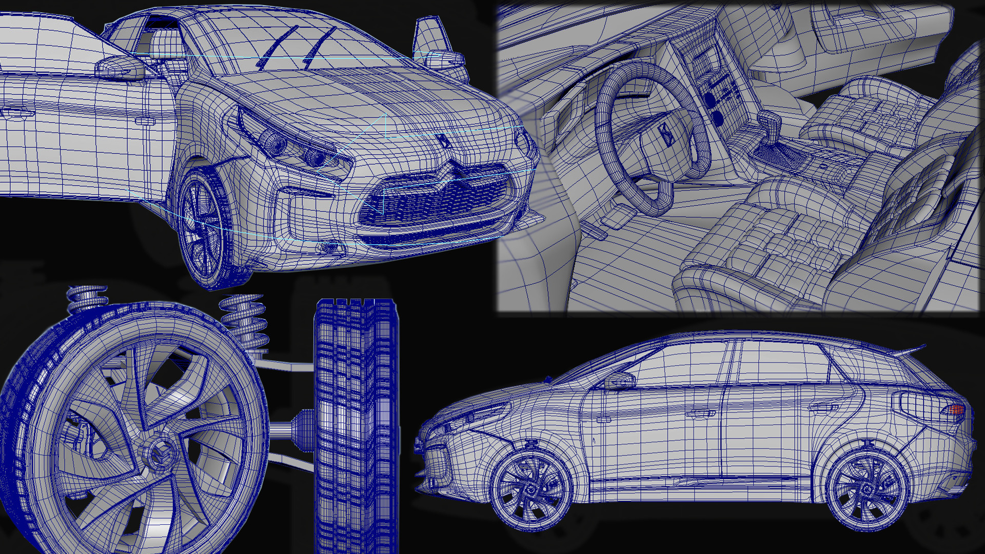 ArtStation - Citroen modeling, Anna Naidukova
