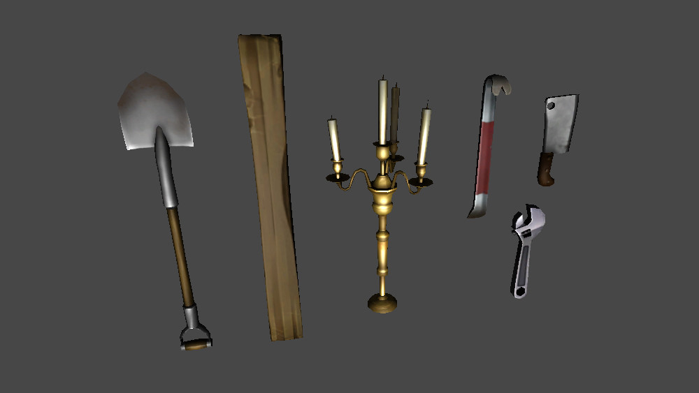 Low poly weapon models created with Zbrush, 3DS Max and Photoshop.  