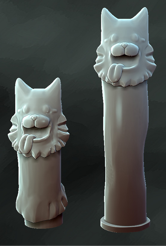 Artstation Undertale Lesser Dog 3d Printed Statue Phiona Blake