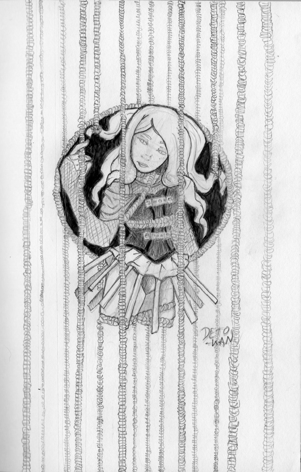 Caged Rose - Initial Sketch