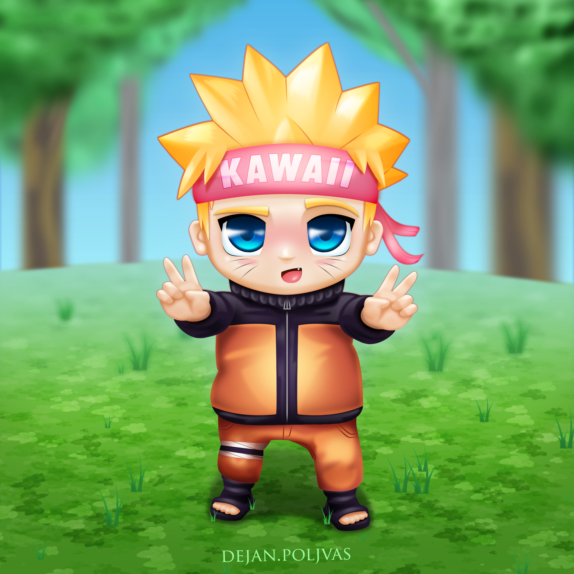 Artstation Chibi Naruto Dejan Poljvas
