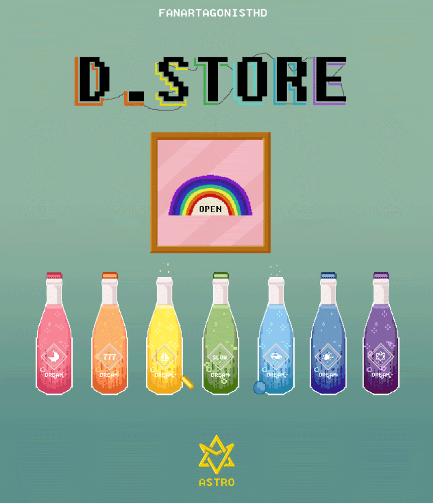 Ianne German Dstore Bottles Pixel Animated