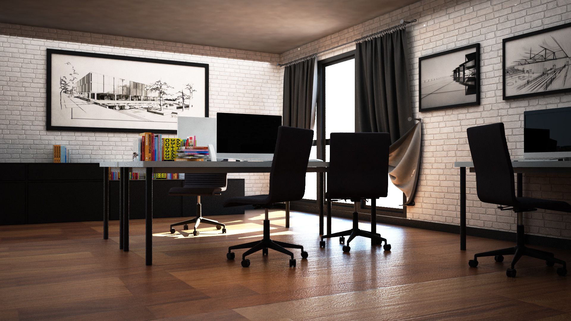Artstation Simple Office 3d Model Ery Suriadi