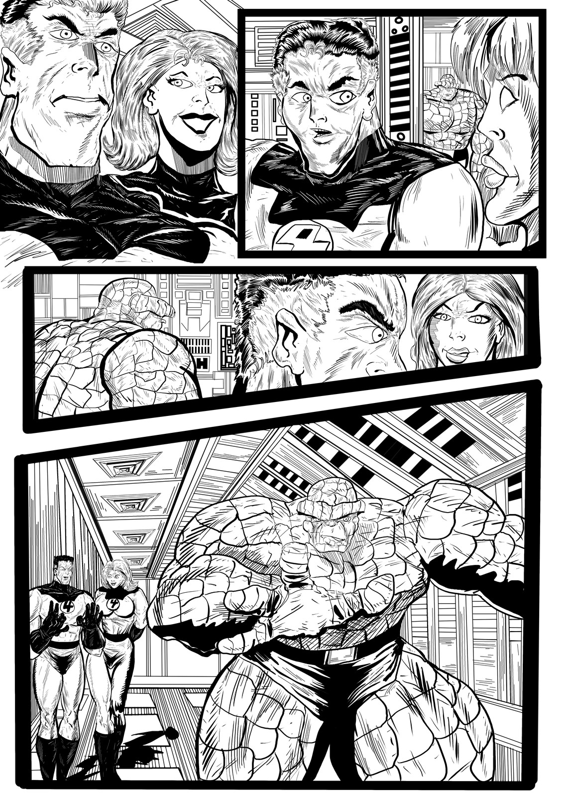  Fantastic Four Sequential Sample artwork page 2 by Brian Robinson
