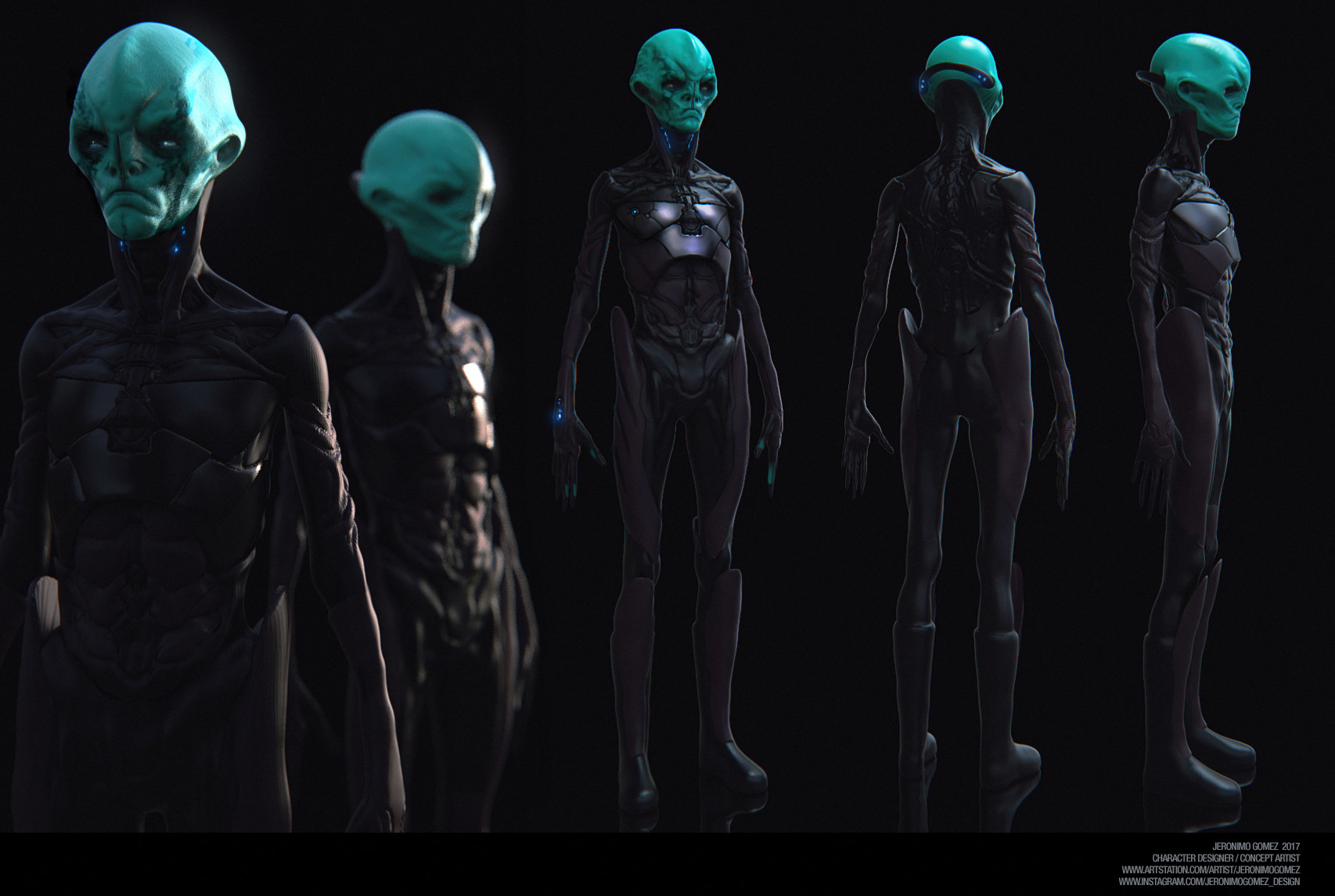 Artstation Character Design Alien Rough Jeronimo Gomez