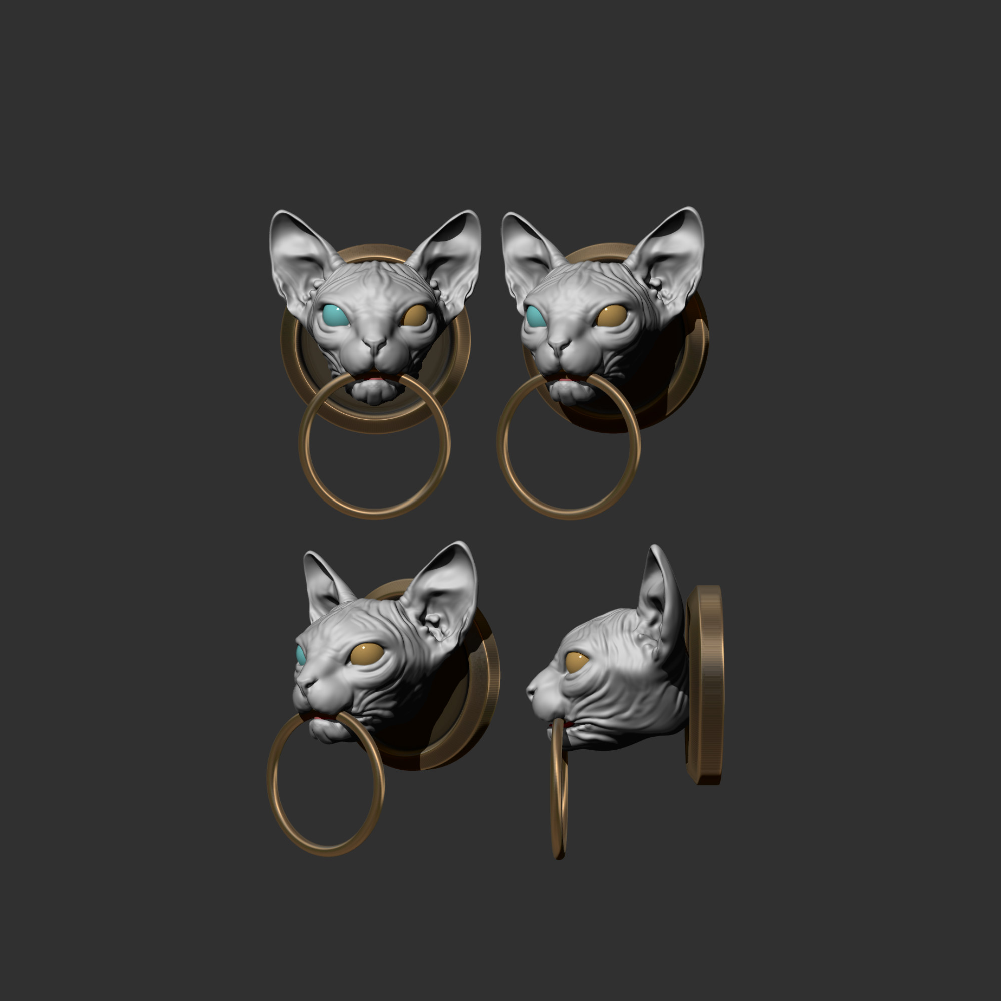Artstation Cat Head Door Knocker Annie Boudaghian