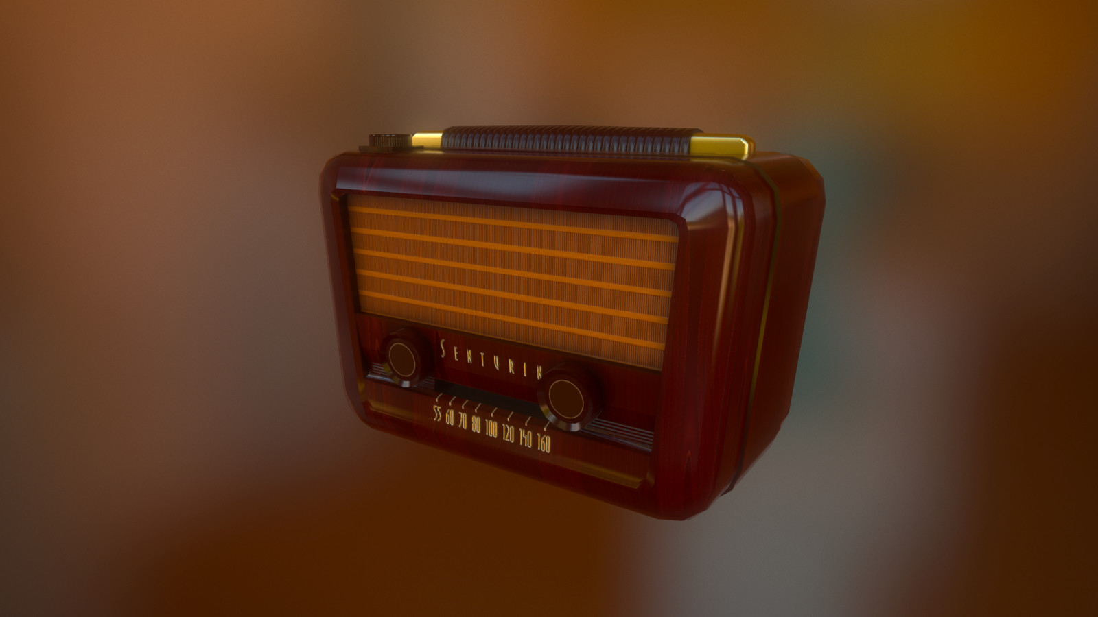 Old Radio that I textured using Substance Painter