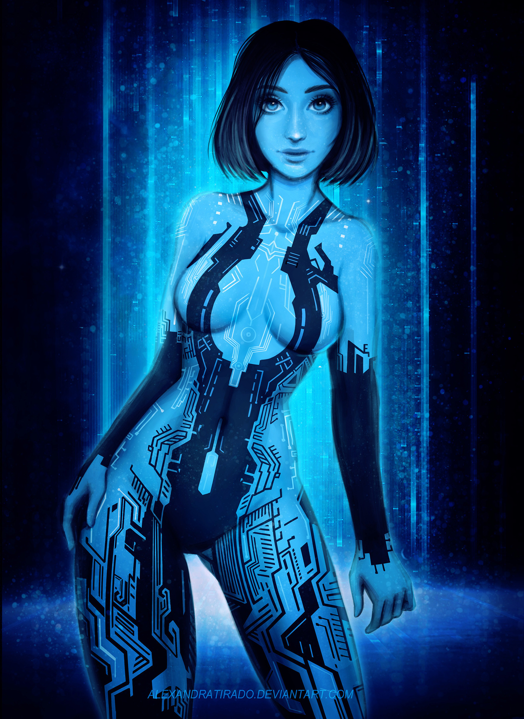 Halo Cortana by Alexandra Tirado on ArtStation. 