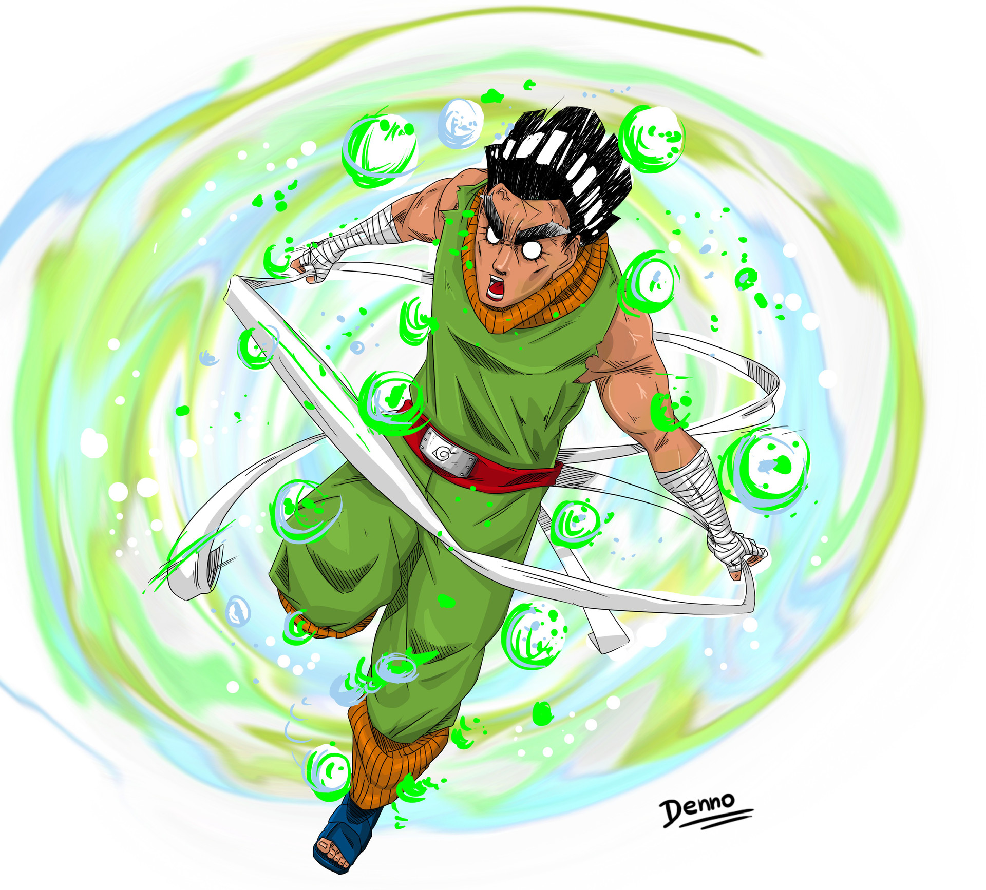 Artstation Rock Lee Naruto Shippuden Luan Denno