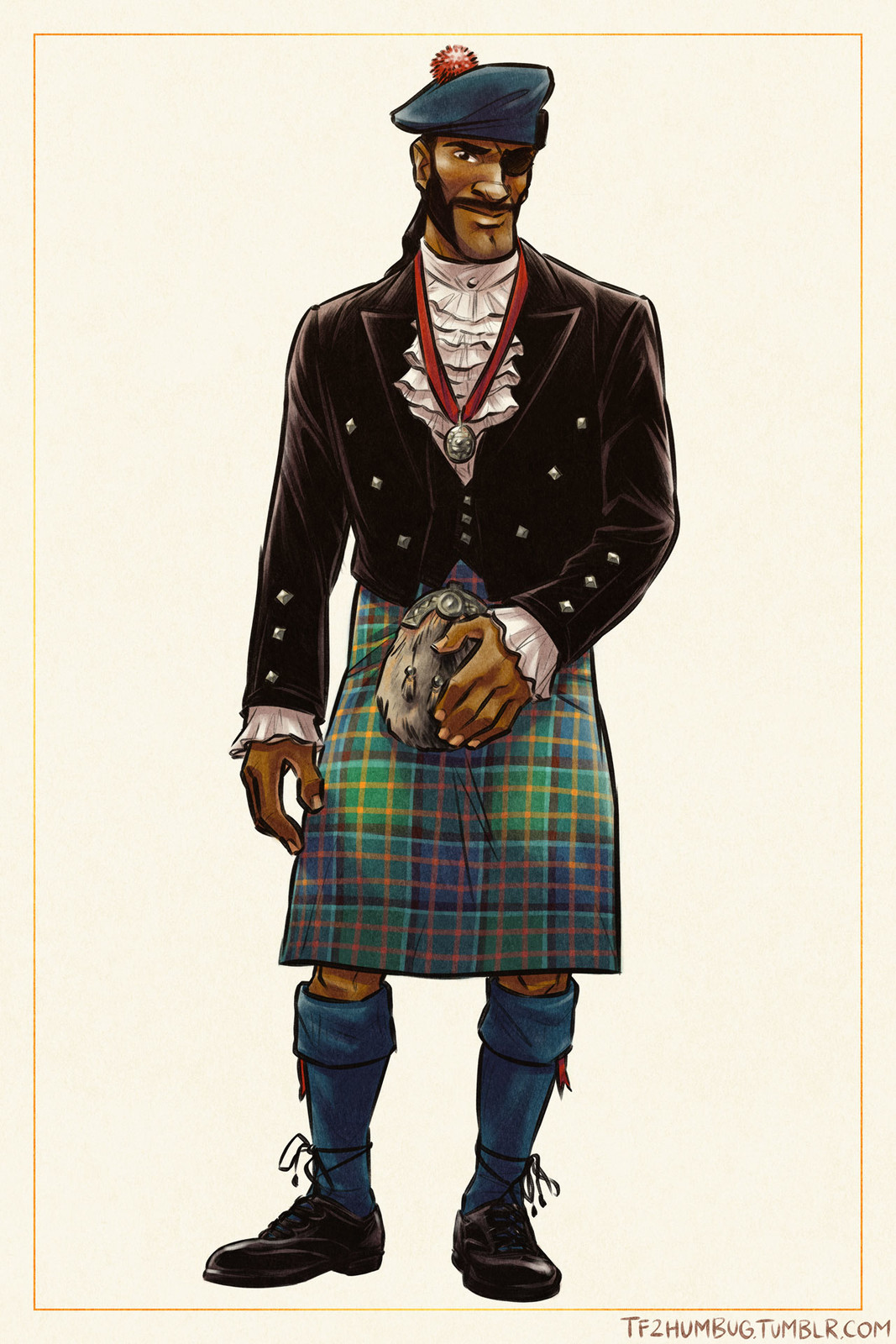 Demoman in Scottish highland formal