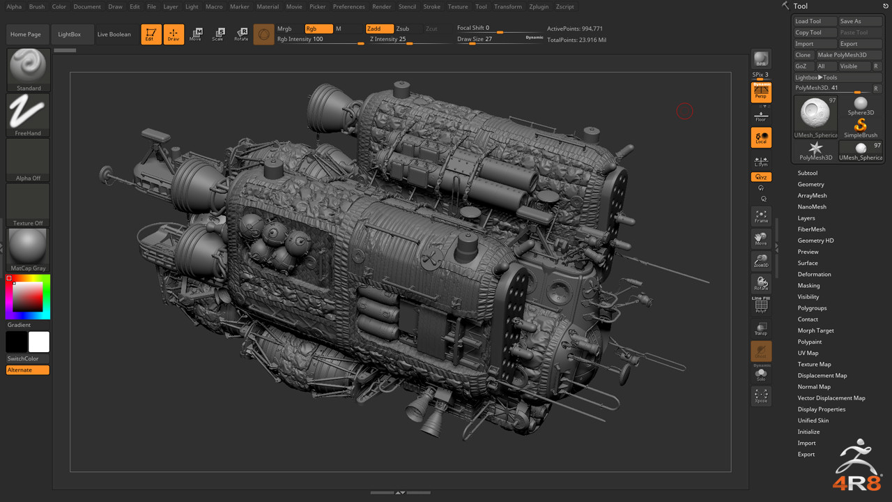zbrush 4r8 perspective