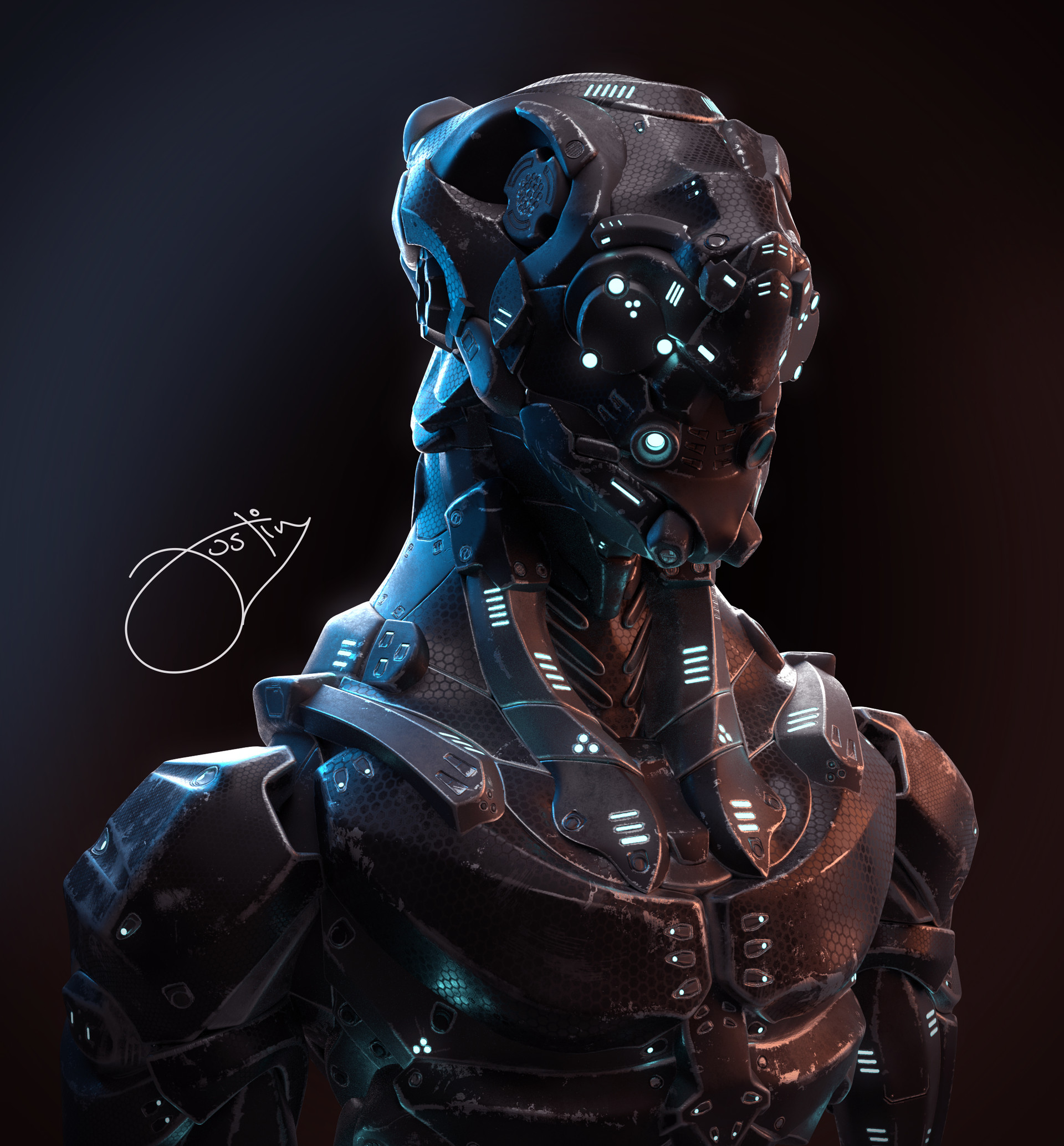 Cool Alien Armor Concept Art