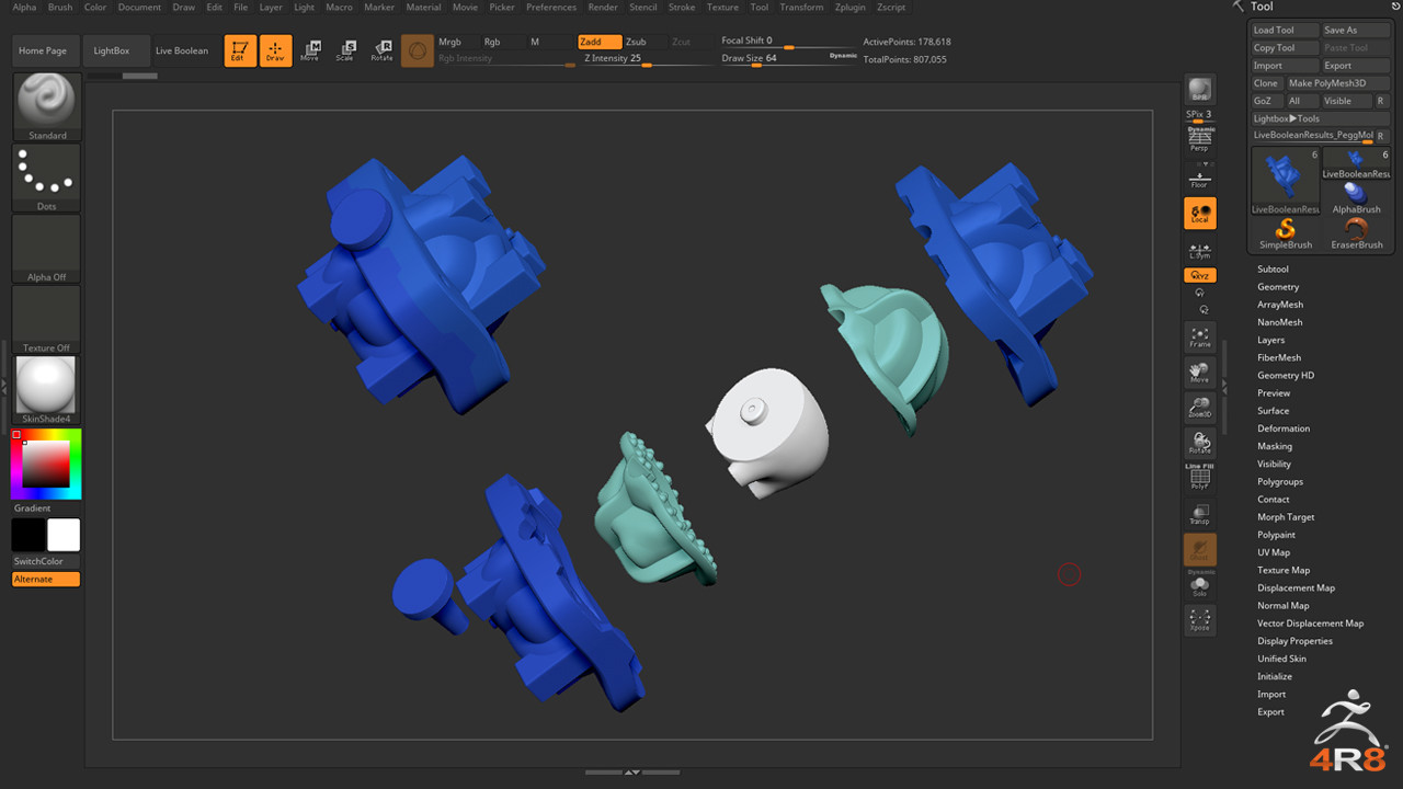 Joseph Drust ZBrush 4R8 3D Printing/Molding
