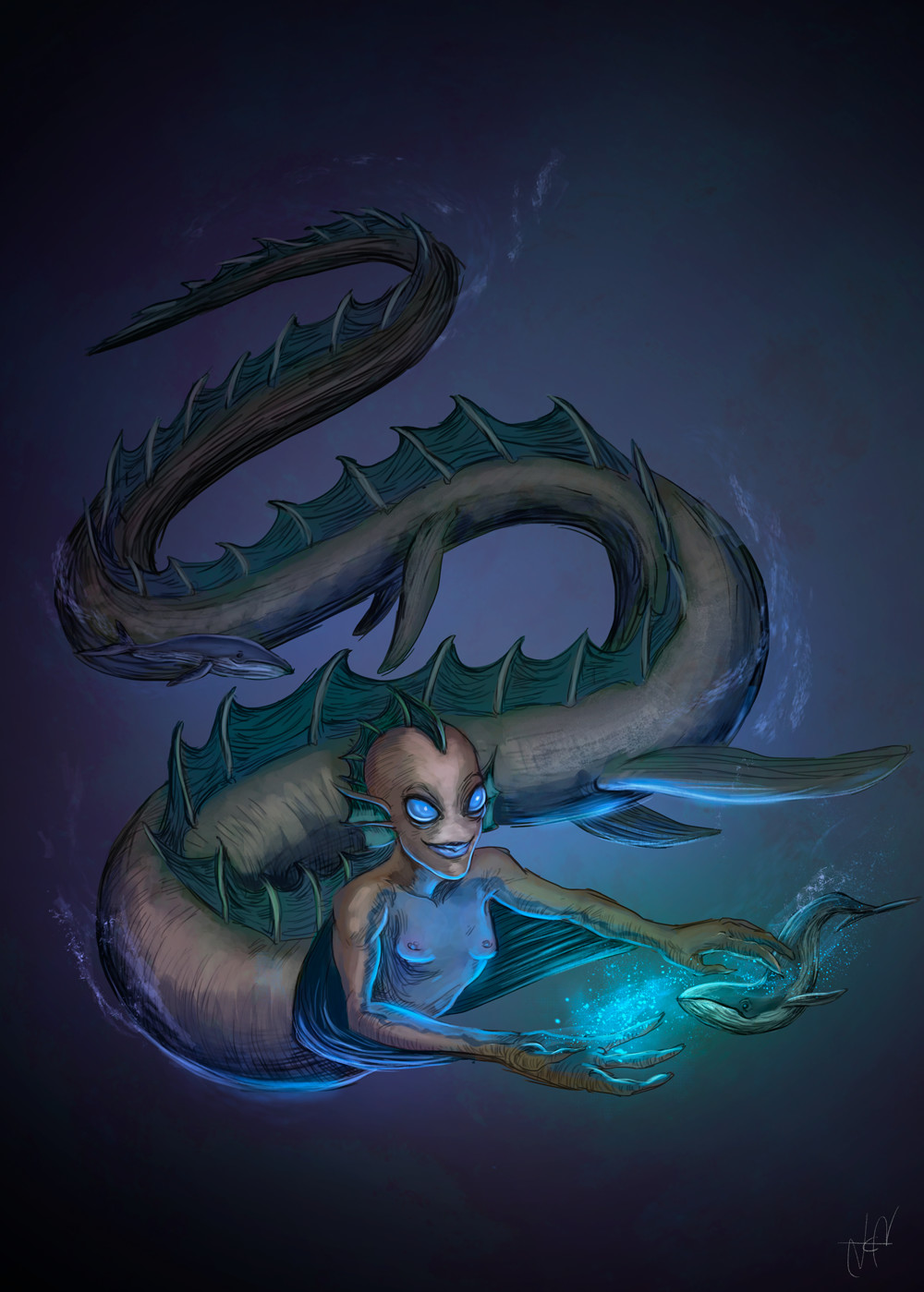 ArtStation - Mermaids and deep sea monsters, Jeferson ...