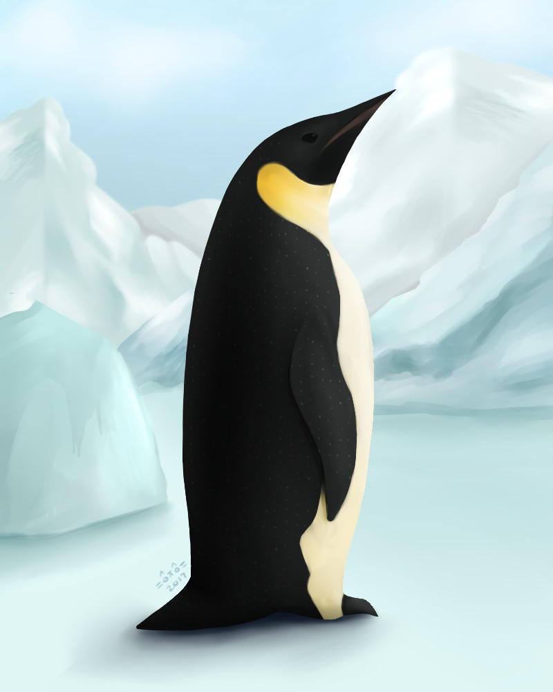 Artstation Emperor Penguin Digital Painting Jessica Boan