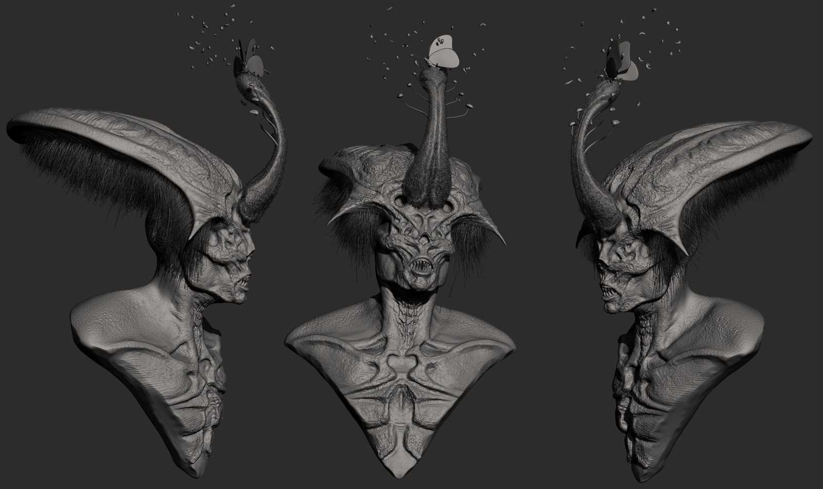 Final sculpt from the ZBrush Central Sculpt Off.