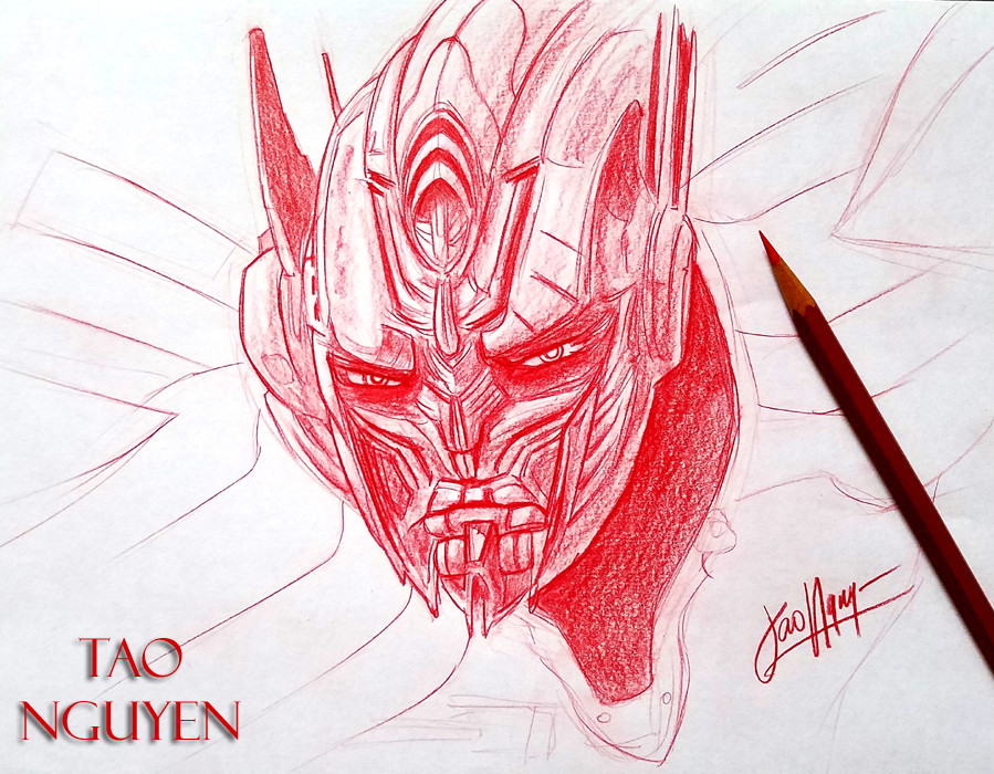 Transformers Optimus Prime G1 Sketch Signed  Marcelo Matere Art