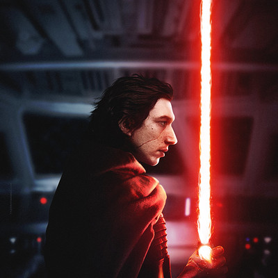 Tyler wetta the last jedi movie poster kylo by tyler wetta dbbsn3l