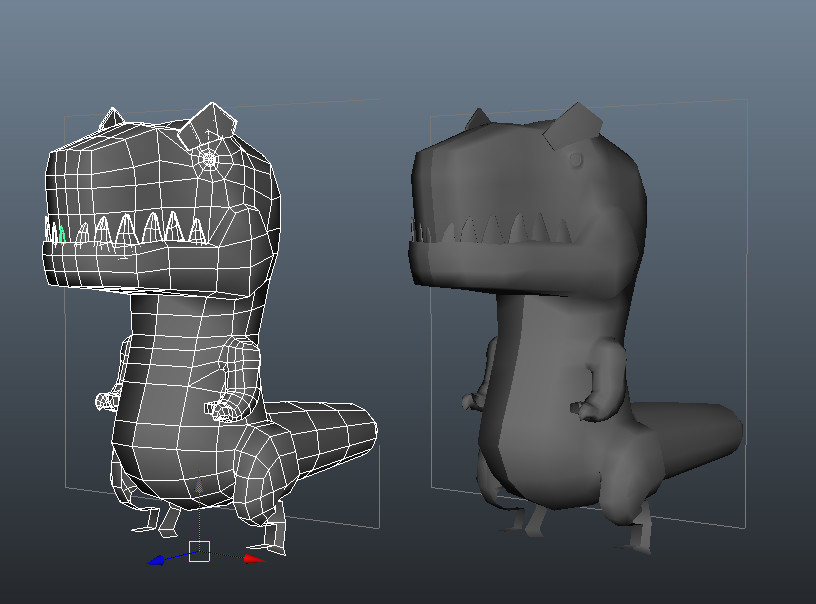 I modeled the in game low poly.