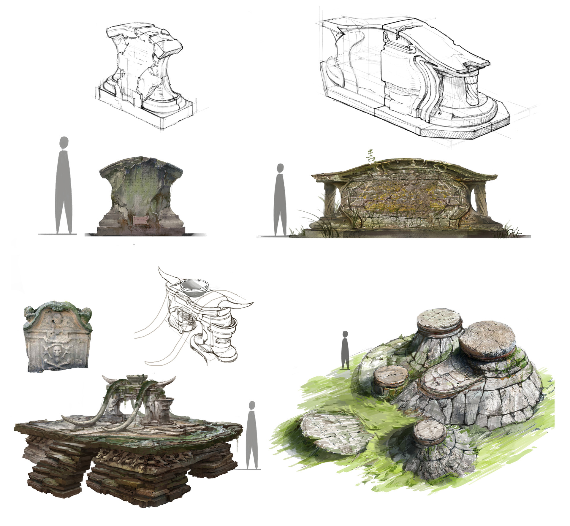 Hyunho Park Sketch For Tombstone