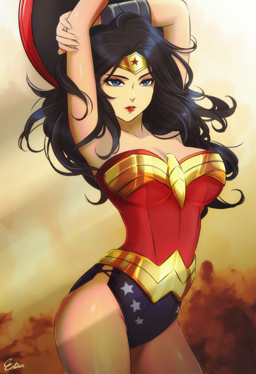 Wonder Woman (Gal Gadot), or Diana, princess of the Amazons, trained to be ...