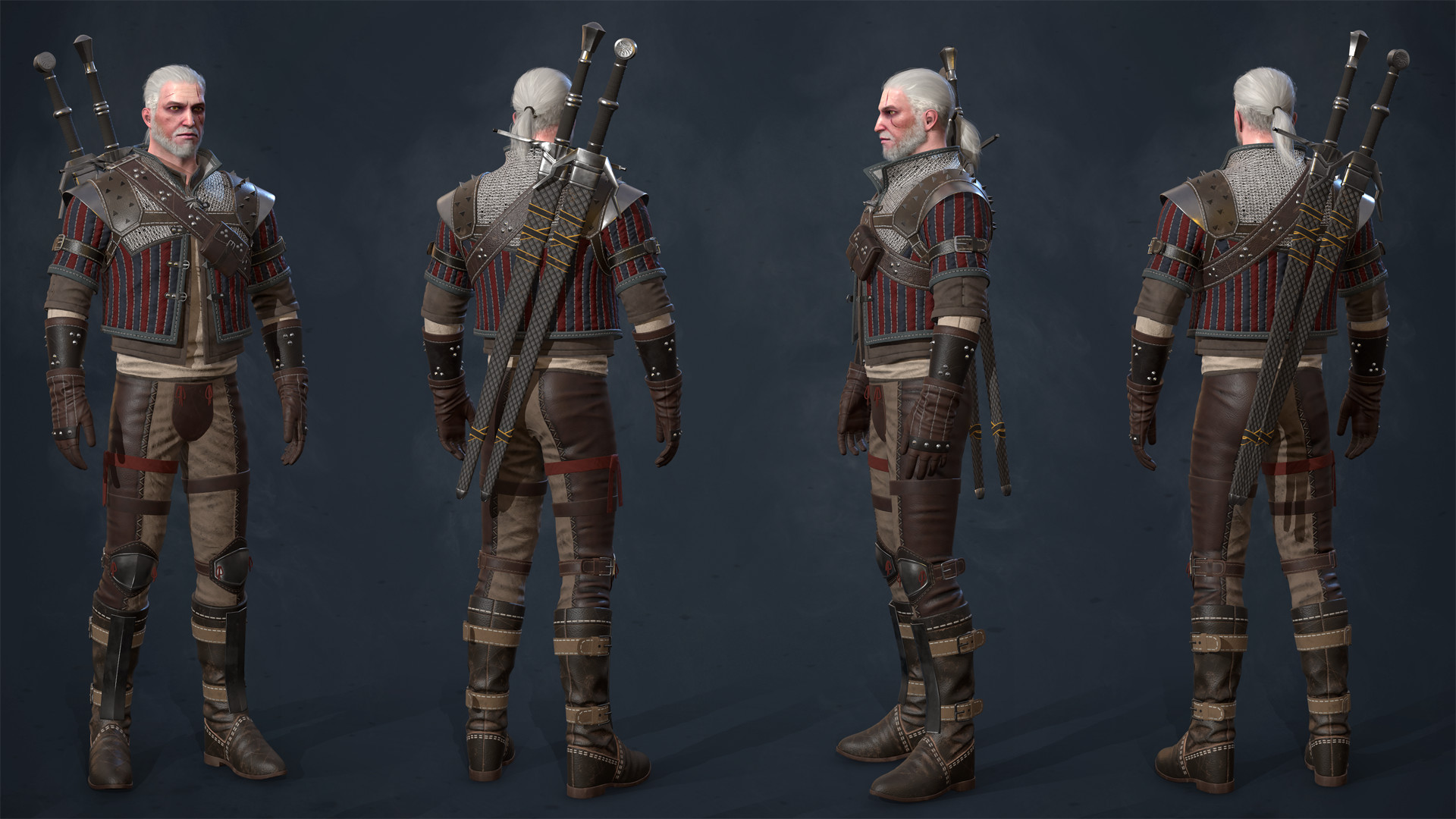 Image result for geralt of rivia 3d model