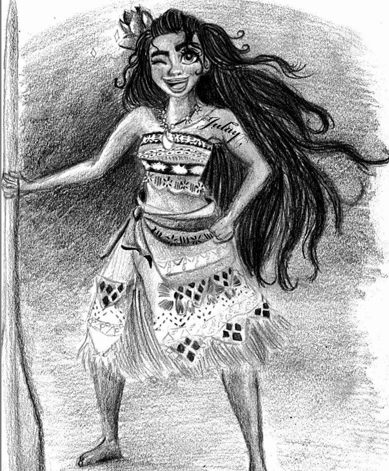 How to Draw Moana Easy Step by Step Drawing Tutorial for Kids and Beginners  - How to Draw Step by Step Drawing Tutorials