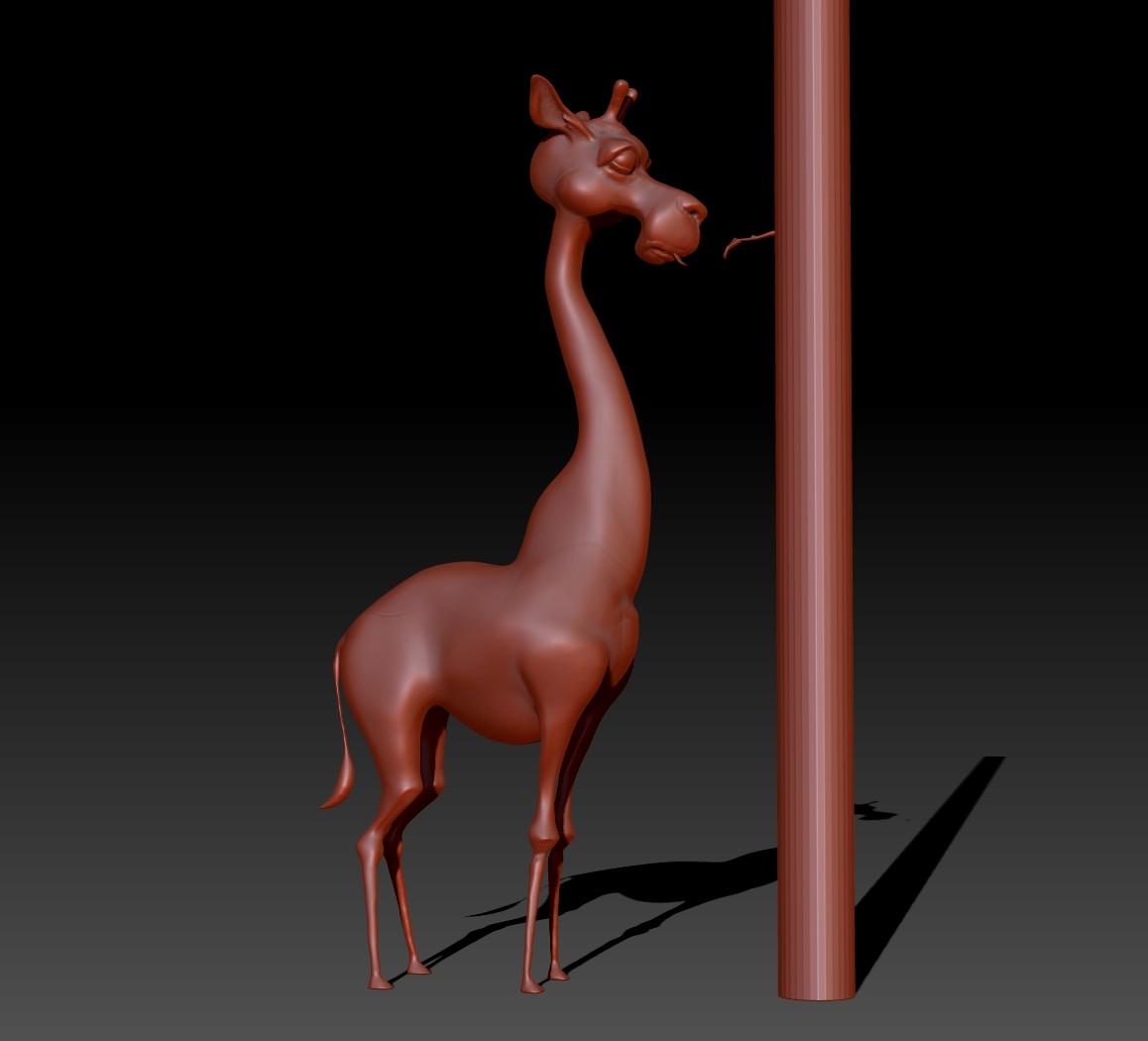 Gentleman Giraffe ZBrush Model Full Body