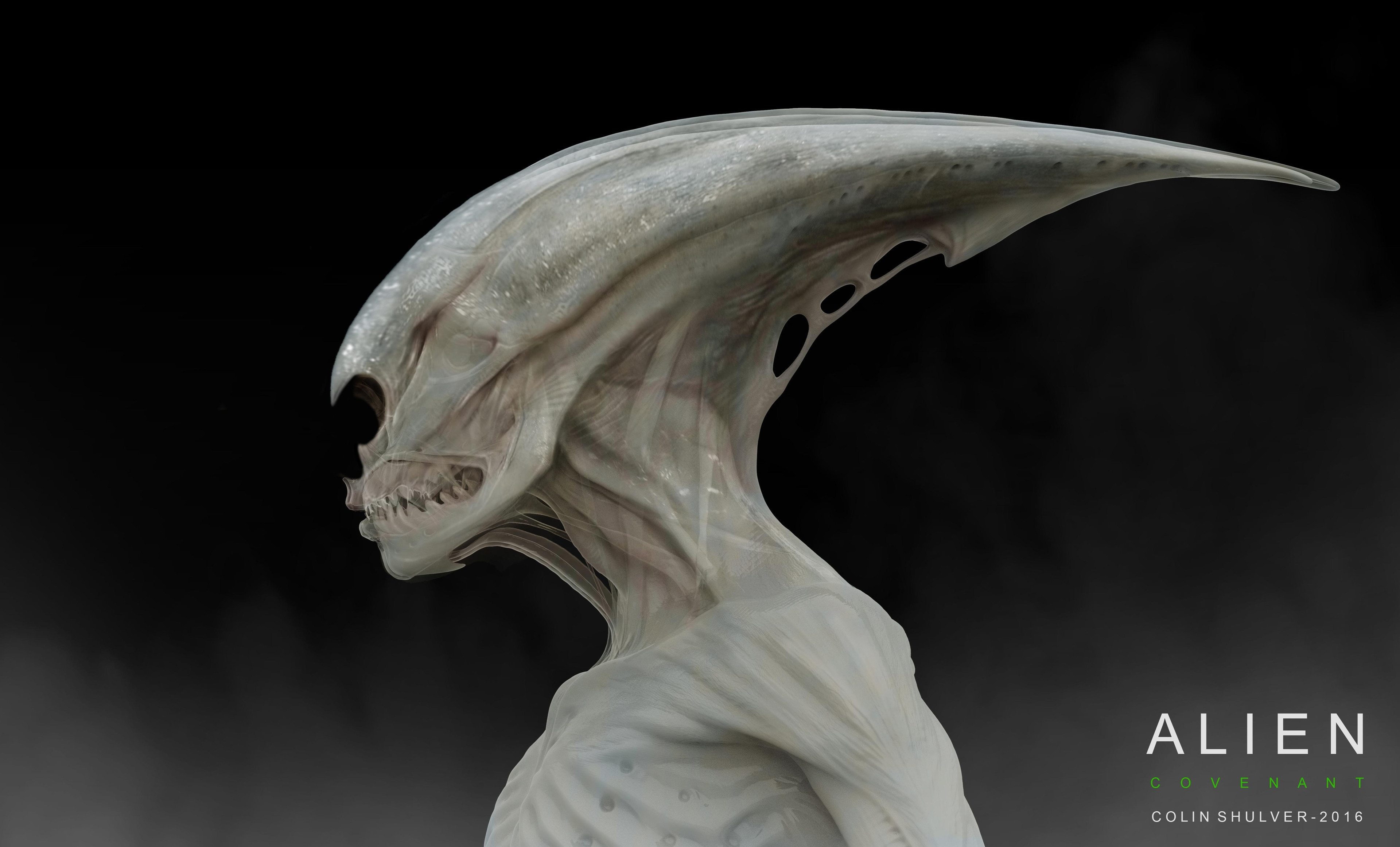 Colin Shulver Early Neomorph Concept Art For Ridley Scott S Alien Covenant